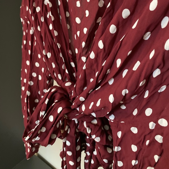 Polka dot Zara wrap top - Picture 4 of 4